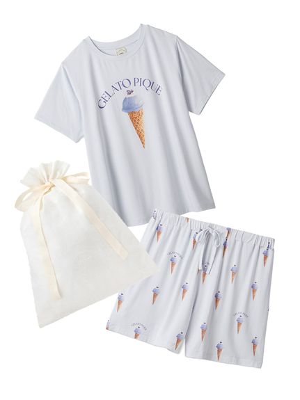 ドラミちゃん ジェラートピケ ジェラートパーカ＆ショートパンツ ドラえもん】【レディース】ジェラートパーカ＆ショートパンツ(ニット
