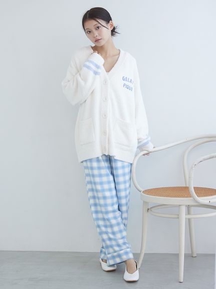 正規品♡新品 ジェラートピケ チェックロングパンツ 完売 レア プレッピーネルチェックロングパンツ(ロングパンツ)｜ルームウェア