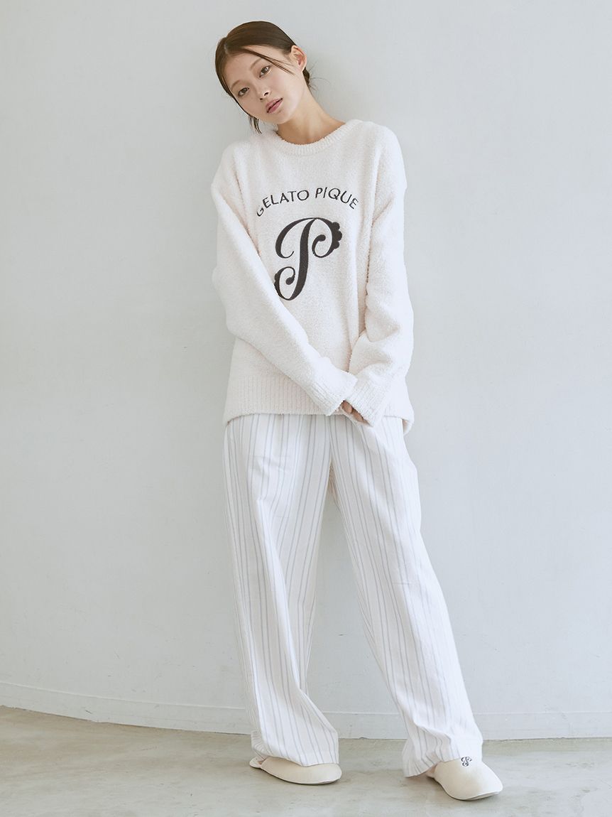 先染めストライプロングパンツ(ロングパンツ)｜ルームウェア・パジャマ