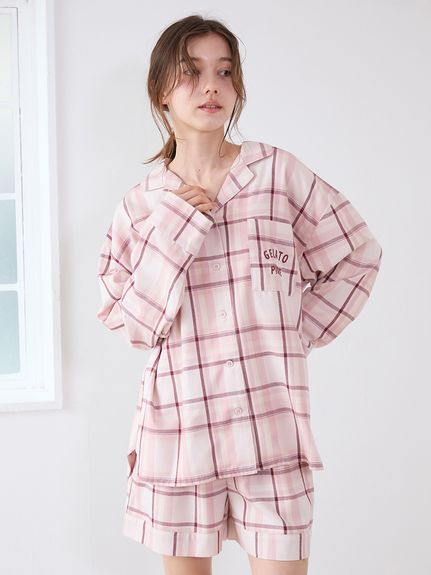 トレンドチェック柄シャツ(シャツ)｜ルームウェア・パジャマ通販