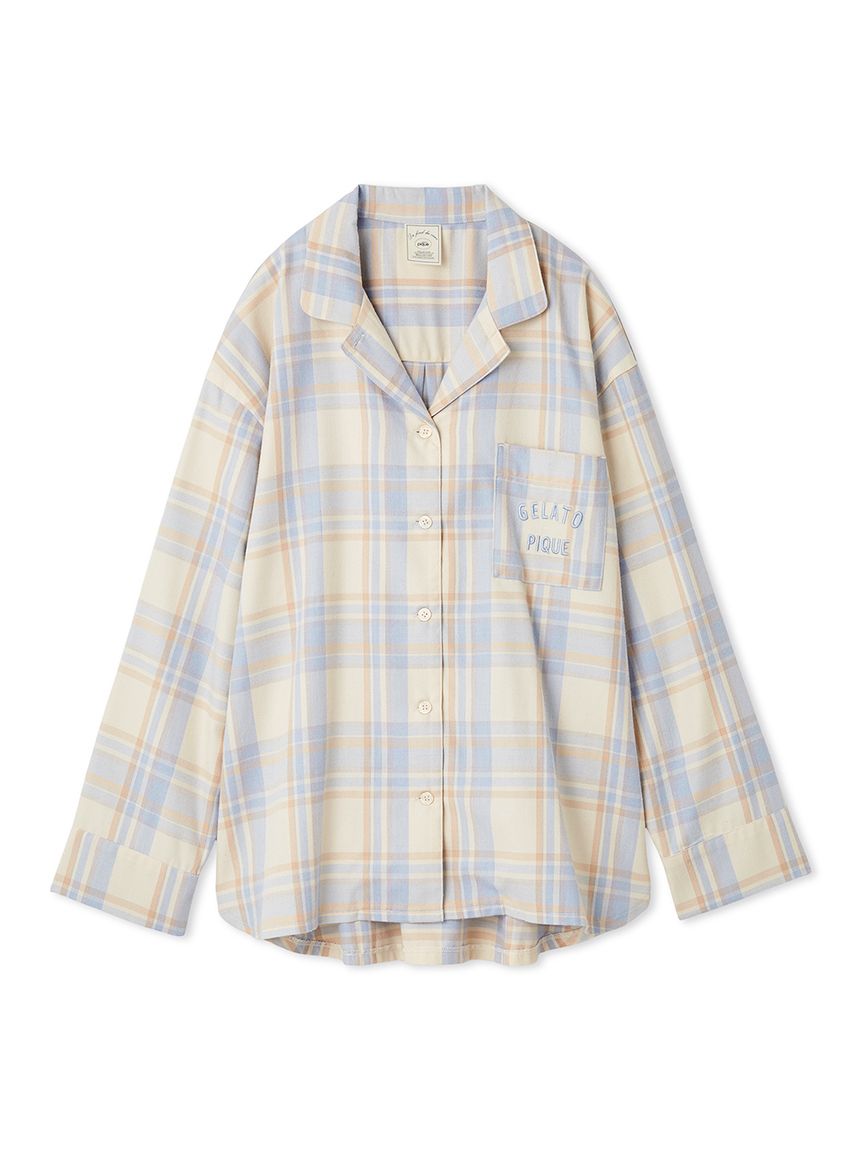 トレンドチェック柄シャツ(シャツ)｜ルームウェア・パジャマ通販