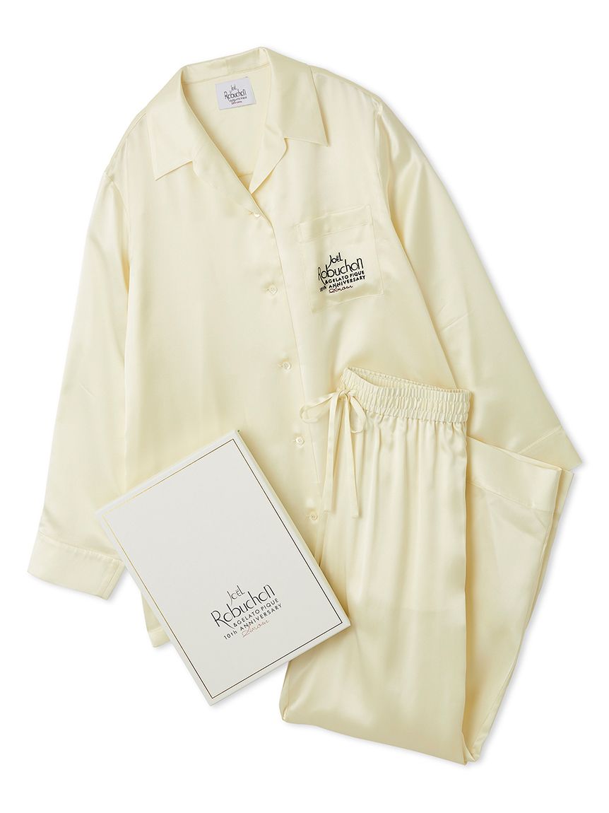 JOEL ROBUCHON】【販路限定】シルクサテンシャツ＆ロングパンツ