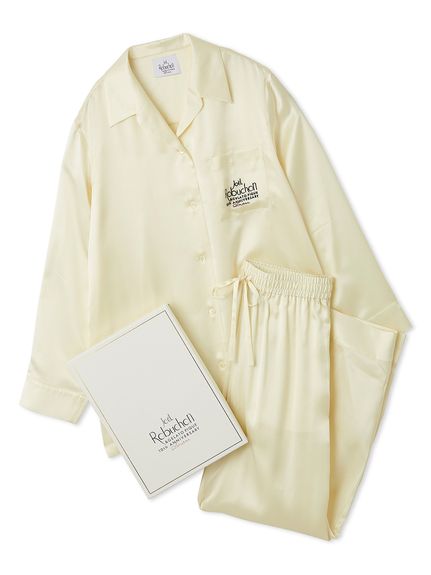 JOEL ROBUCHON】【販路限定】シルクサテンシャツ＆ロングパンツセット