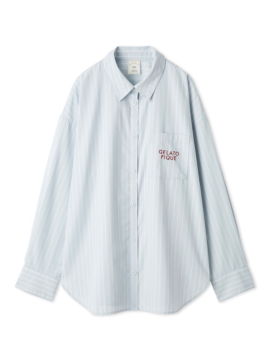 UVカット】ストライプシャツ(シャツ)｜ルームウェア・パジャマ通販の