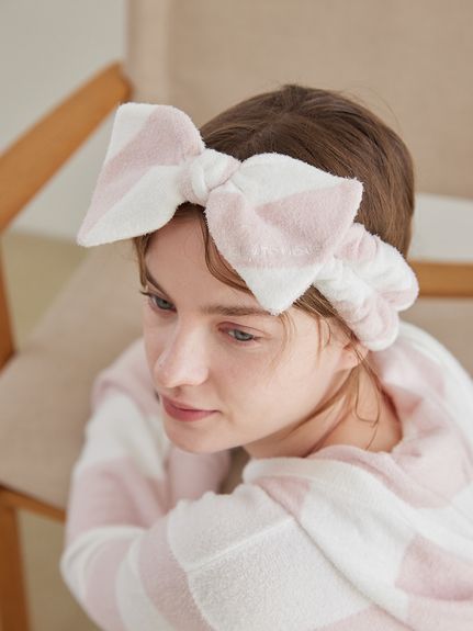 スムーズィー2ボーダーヘアバンド(ヘアアクセサリー)｜ルームウェア