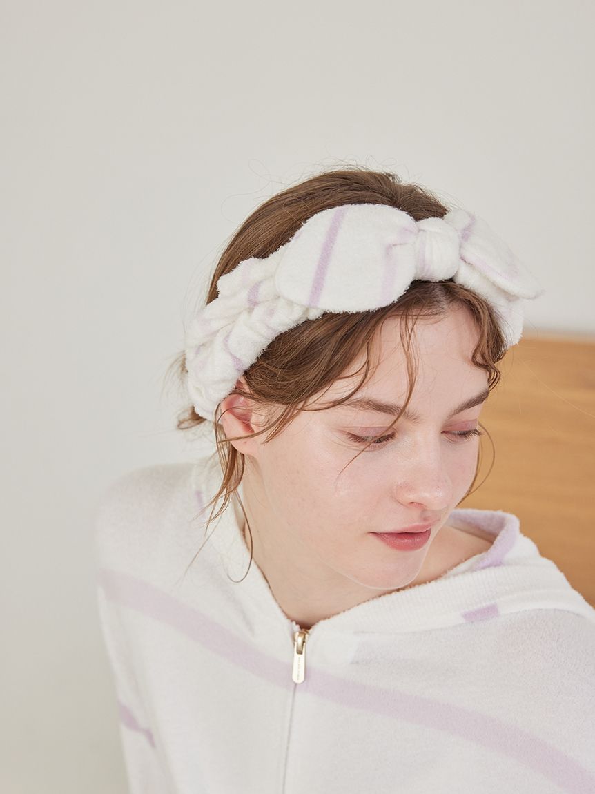 ウォッシャブルスムーズィーボーダーヘアバンド(ヘアアクセサリー