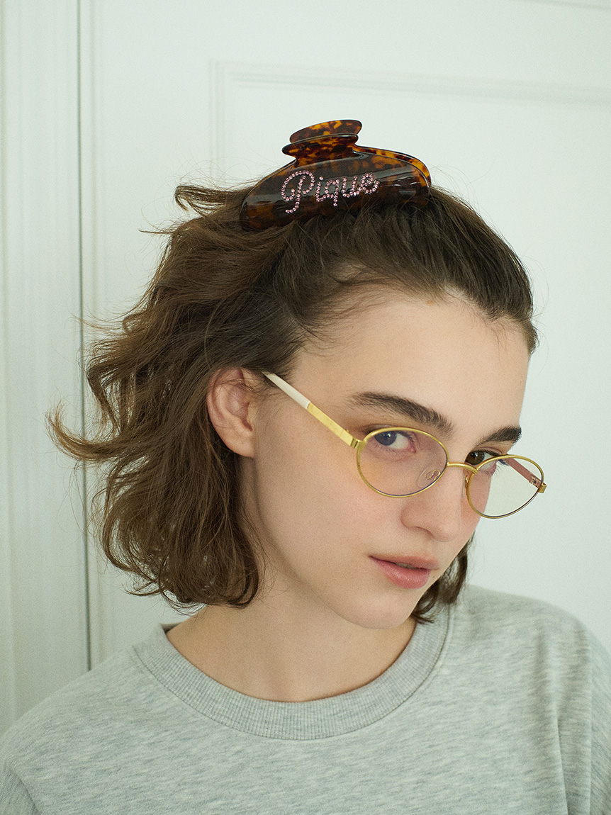 ストーンロゴヘアクリップ(ヘアアクセサリー)｜ルームウェア・パジャマ