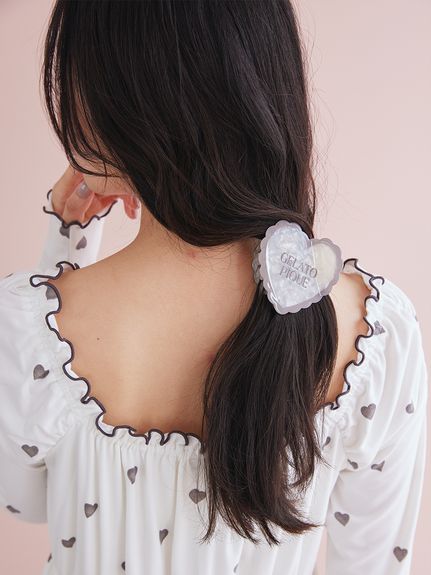 ハートヘアクリップ(ヘアアクセサリー)｜ルームウェア・パジャマ通販の