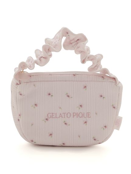 プレゼントにも＊gelato pique＊ HOLIDAY ハンドルポーチ*光沢感 プレゼントにも＊gelato pique＊ HOLIDAY ハンドルポーチ*光沢感