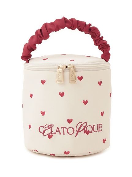 ジェラピケ★【gelato pique】小花柄 筒型バニティポーチ パターンサークルバニティ(ポーチ)｜ルームウェア・パジャマ通販