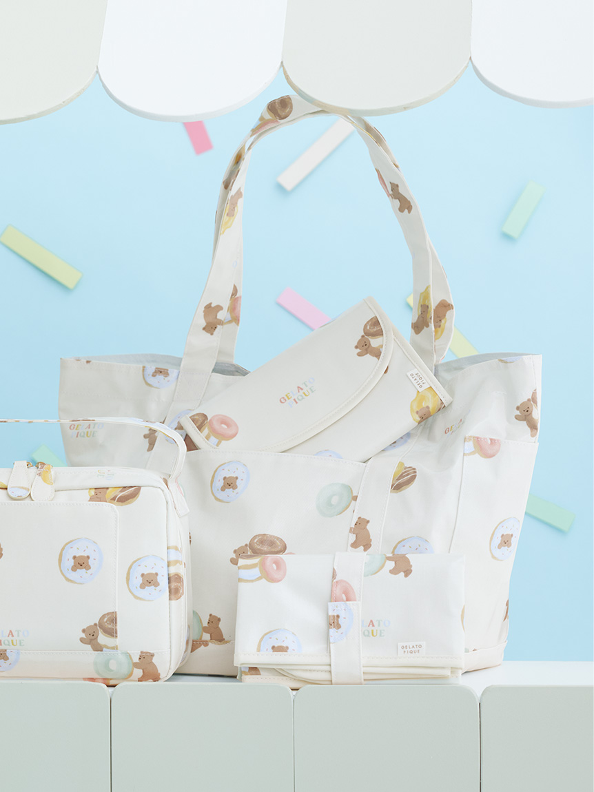 GELATO PIQUE 2点セット ルームウェア ベア柄マザーズバッグ gelato pique（ジェラートピケ）の「ベア柄ママバッグ（マザーズ