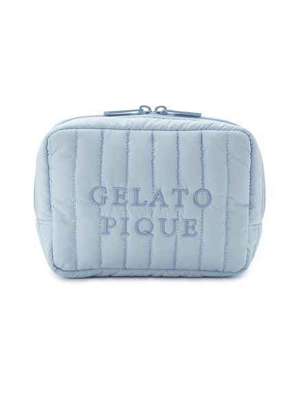 【gelato pique】キルティング 総柄 ポーチ キルティングロゴポーチ(ポーチ)｜ルームウェア・パジャマ通販の