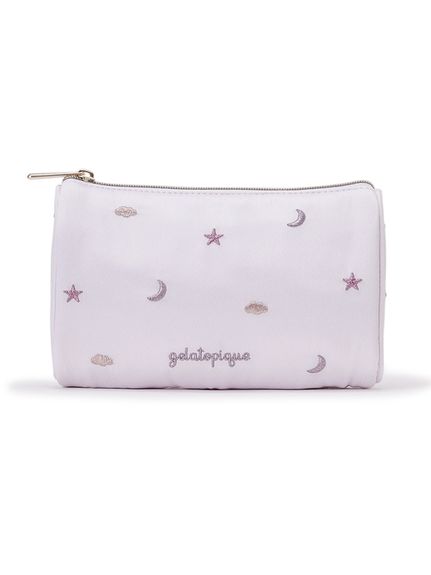 nap time 総柄ポーチ モチーフ刺繍ティッシュポーチ(ポーチ)｜ルームウェア・パジャマ