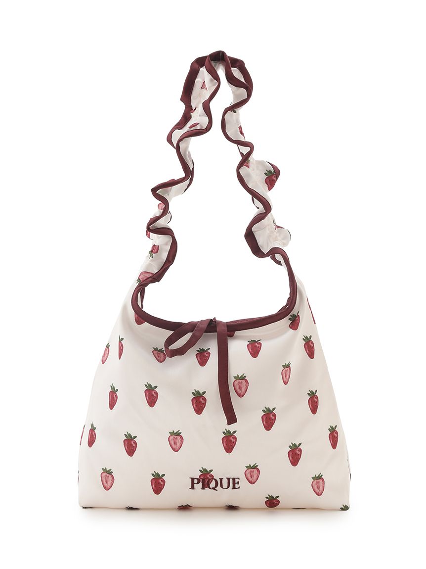 ストロベリー柄ミニバッグ(バッグ・エコバッグ)｜ルームウェア