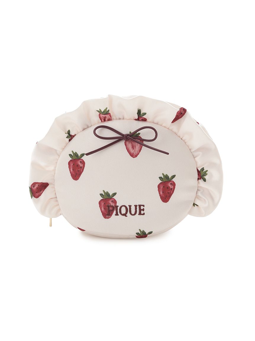 2点セット　ジェラートピケ　ストロベリー　シュシュ　ポーチ　PNK 2点セット ジェラートピケ ストロベリー シュシュ ポーチ PNK gelato