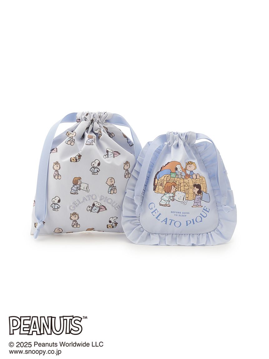 PEANUTS】オリジナルアート 巾着2点セット(ポーチ)｜ルームウェア