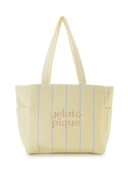 COCO様✨アーバンリサーチ　ロゴリボン付きハンドバッグ☆ジェラートピケカバー gelato pique（ジェラートピケ） トートバッグ ロゴトートバッグ
