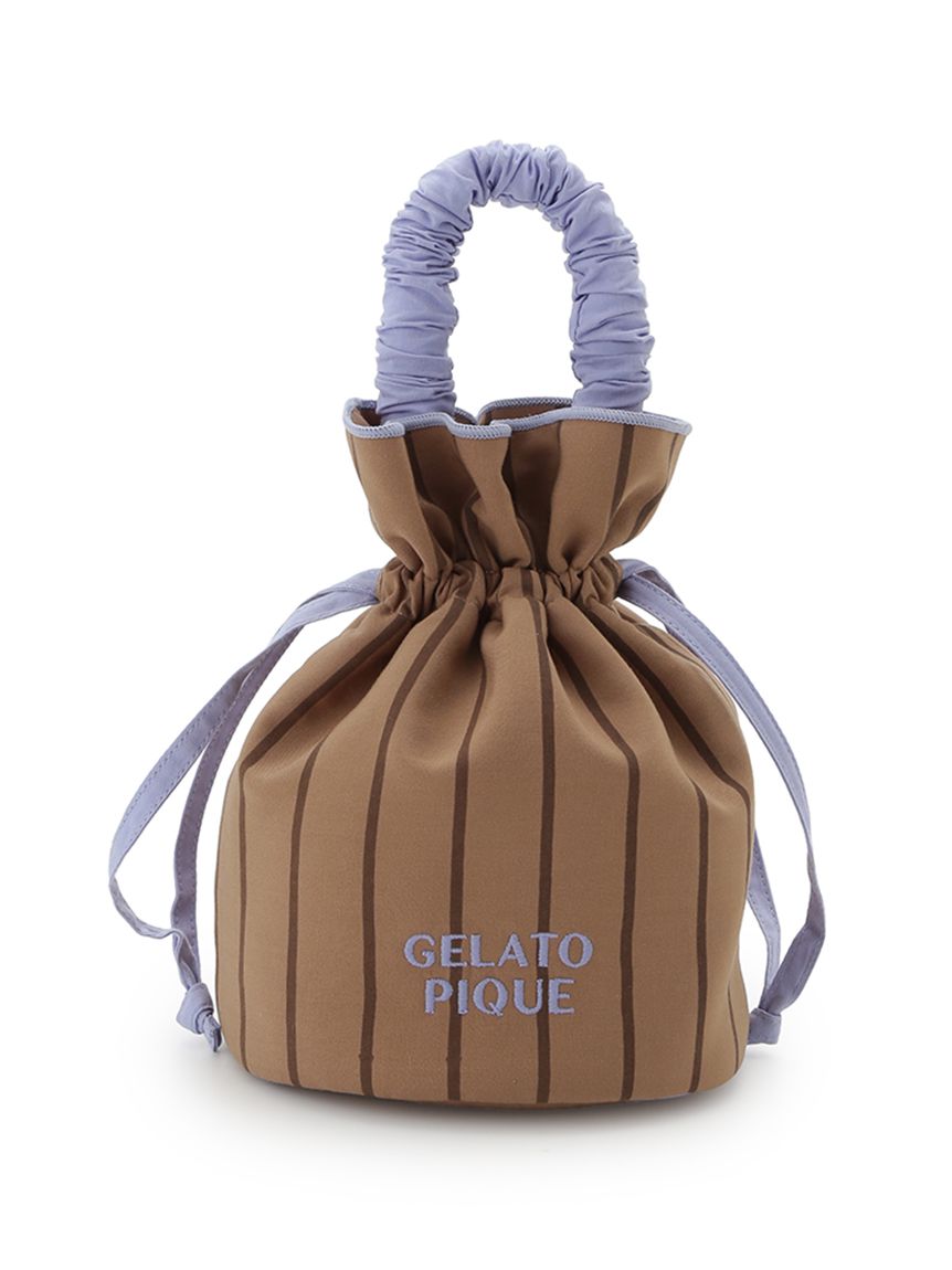 バイカラー巾着(ポーチ)｜ルームウェア・パジャマ通販のgelatopique