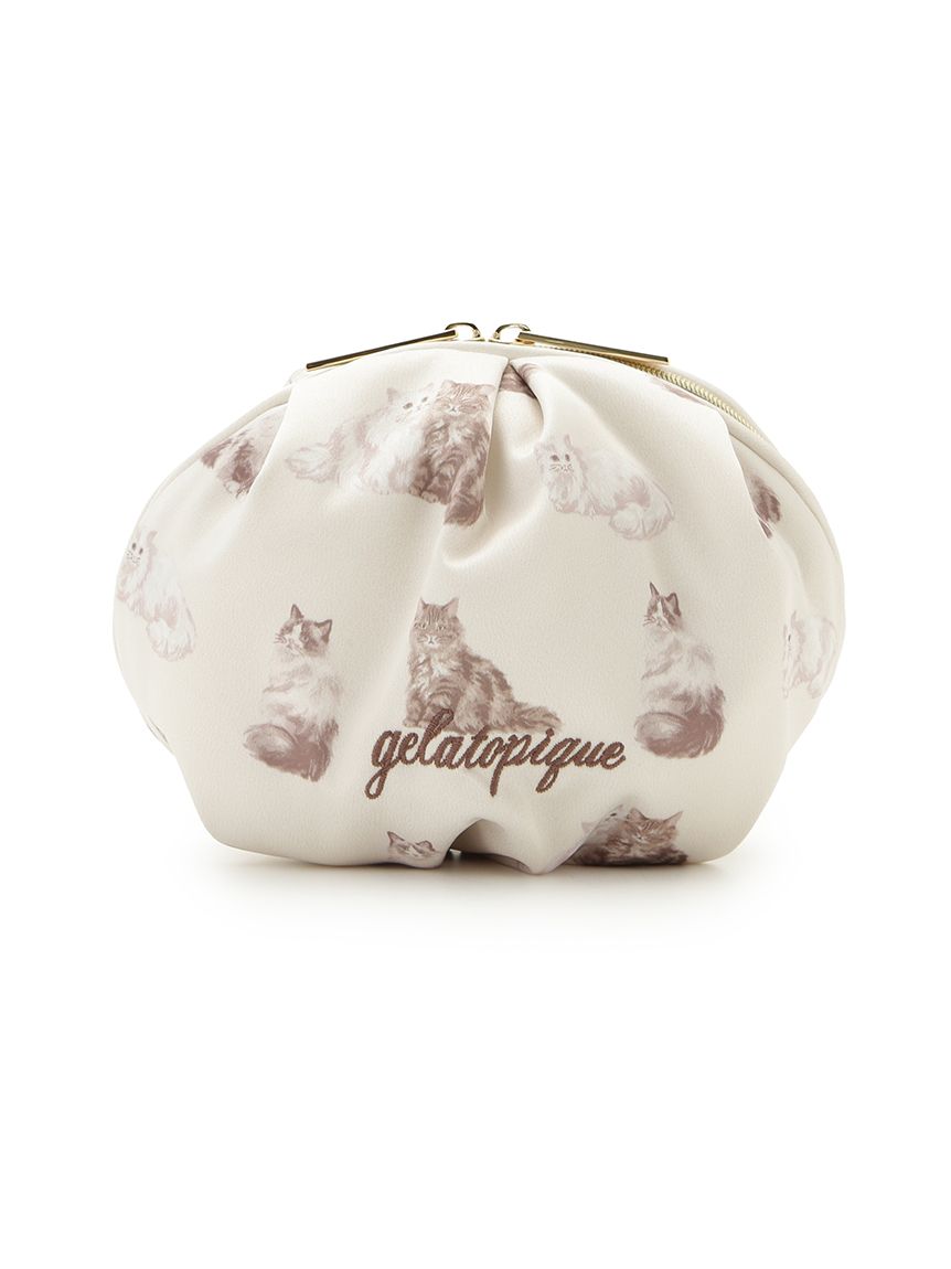 キャット柄ポーチ(ポーチ)｜ルームウェア・パジャマ通販のgelatopique