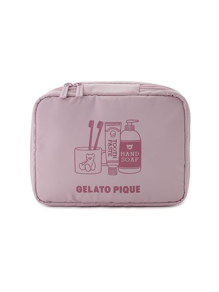 ジェラートピケ　トラベルポーチ3点セット ジェラートピケ gelato pique スリープアニマルガラトラベルポーチ
