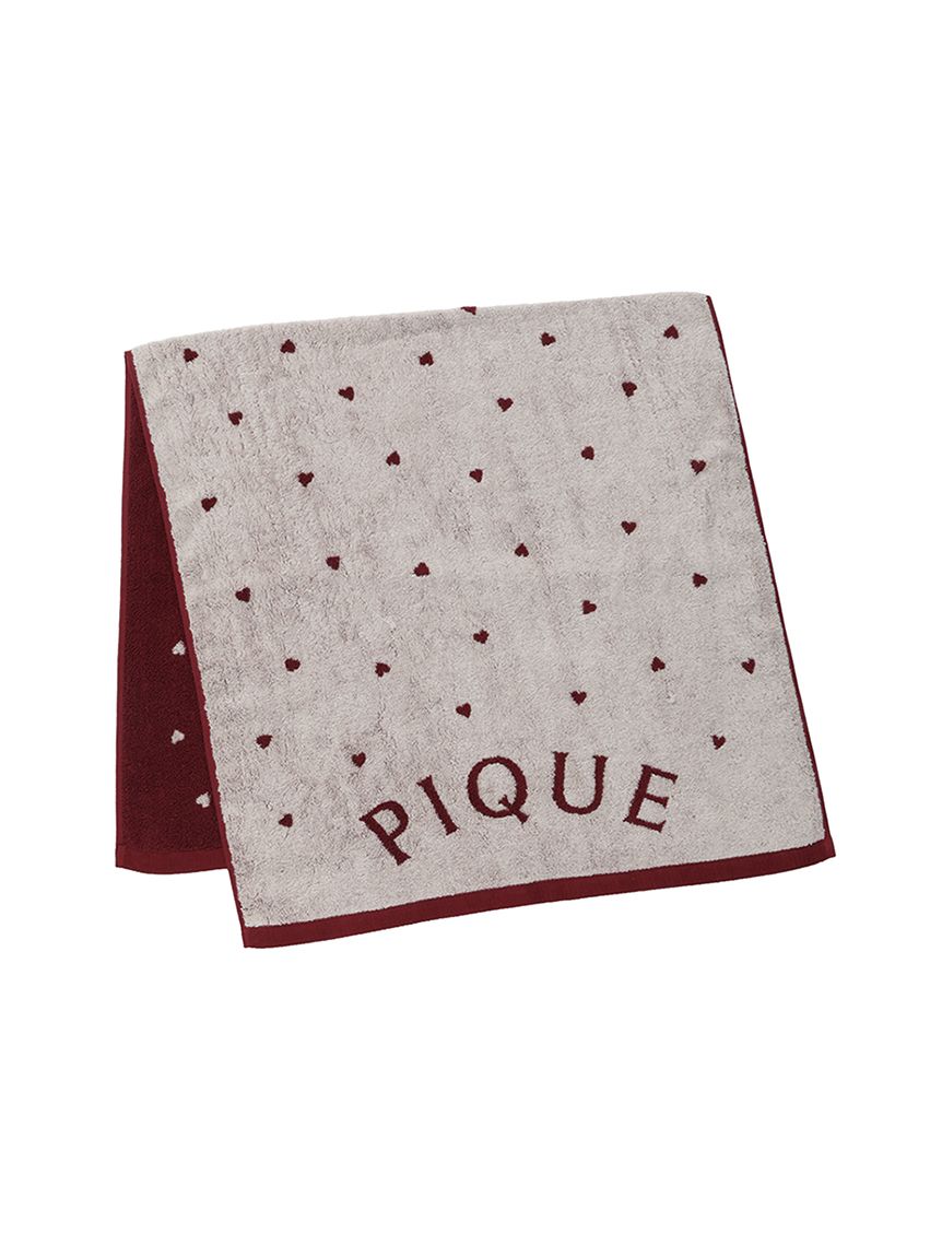ハートロゴジャガードバスタオル(タオル)｜ルームウェア