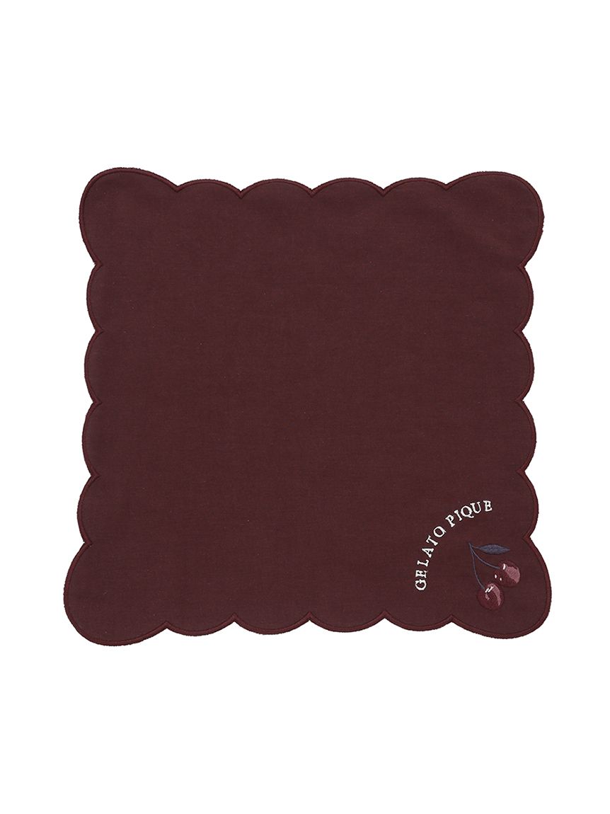 チェリー刺繍ハンカチ(タオル)｜ルームウェア・パジャマ通販の