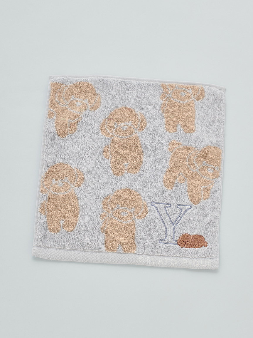MASH STORE限定】イニシャル刺繍入りトイプードルハンドタオル(タオル