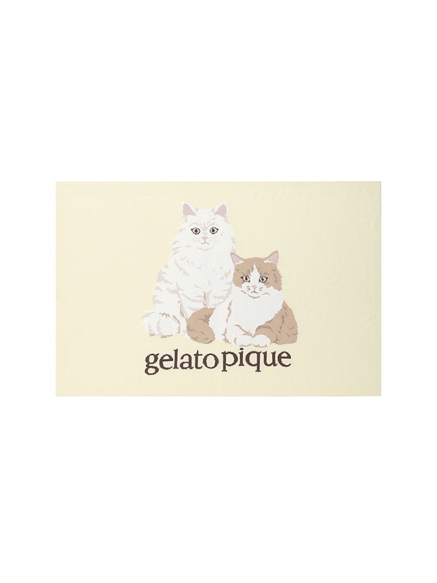 gelato pique 猫　ブランケット　ジェラートピケ キャットジャガードブランケット(ブランケット)｜ルームウェア