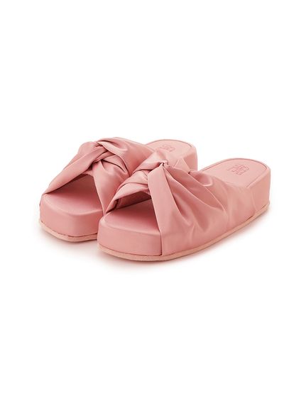 大人気新品 サテンロゴルームシューズ(ルームシューズ)｜ルームウェア シューズ