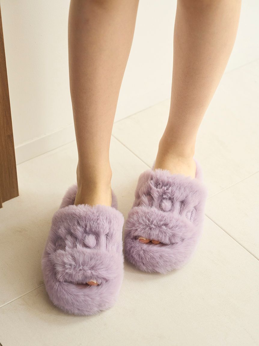 新品タグ付♡ ジェラートピケ  PINKエコファールームシューズ ハートバックルエコファールームシューズ（ルームシューズ