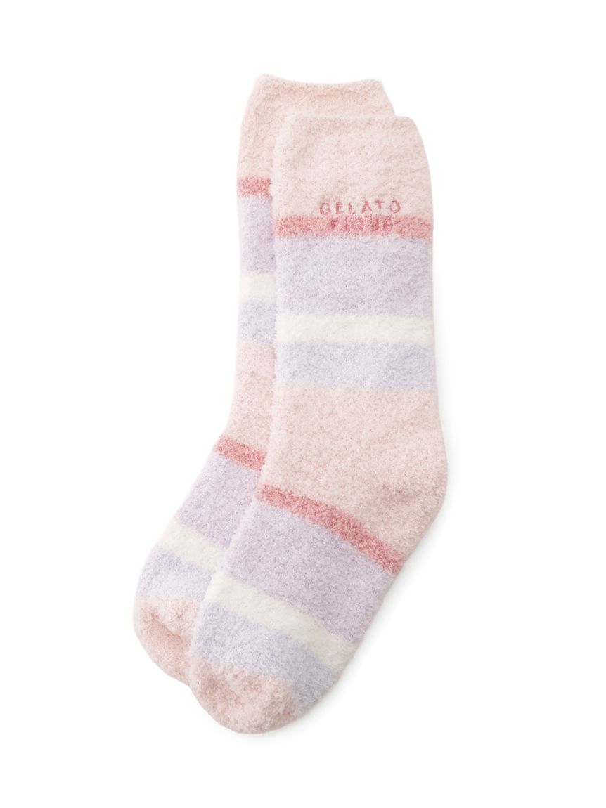 ベビモコカラフルボーダーソックス(ソックス)｜ルームウェア