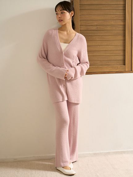 上下セット！調温スムーズィー 今期新作 調温スムーズィーリブロングパンツ(ロングパンツ)｜ルームウェア