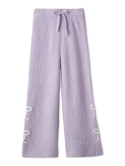 リボンフェザーロングパンツ(ロングパンツ)｜ルームウェア・パジャマ