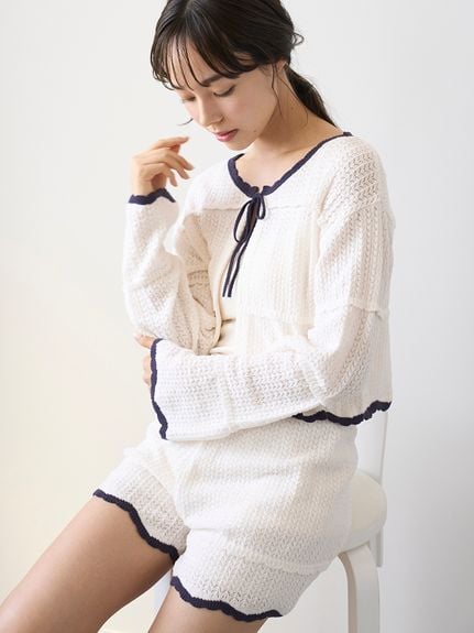 【gelato pique ルームウェア 上下セット＋ショートパンツ】 gelato pique パジャマ ルームウェア リブショートパンツ