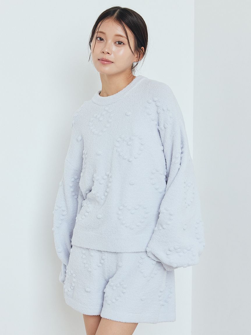 ジェラートピケ　gelatopique ハート　エアモコ　半袖　ショートパンツ ハート柄ショートパンツ(ショートパンツ)｜ルームウェア