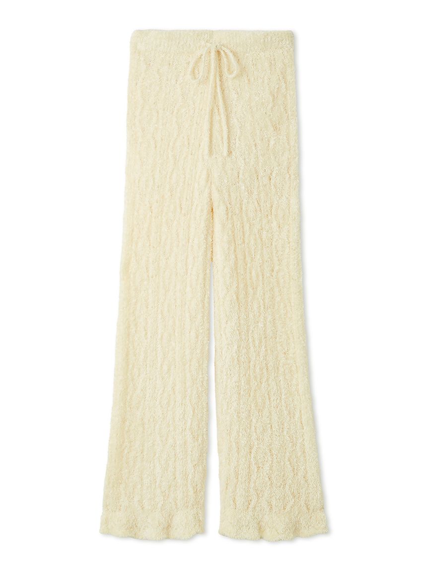 フェザー柄編みロングパンツ(ロングパンツ)｜ルームウェア