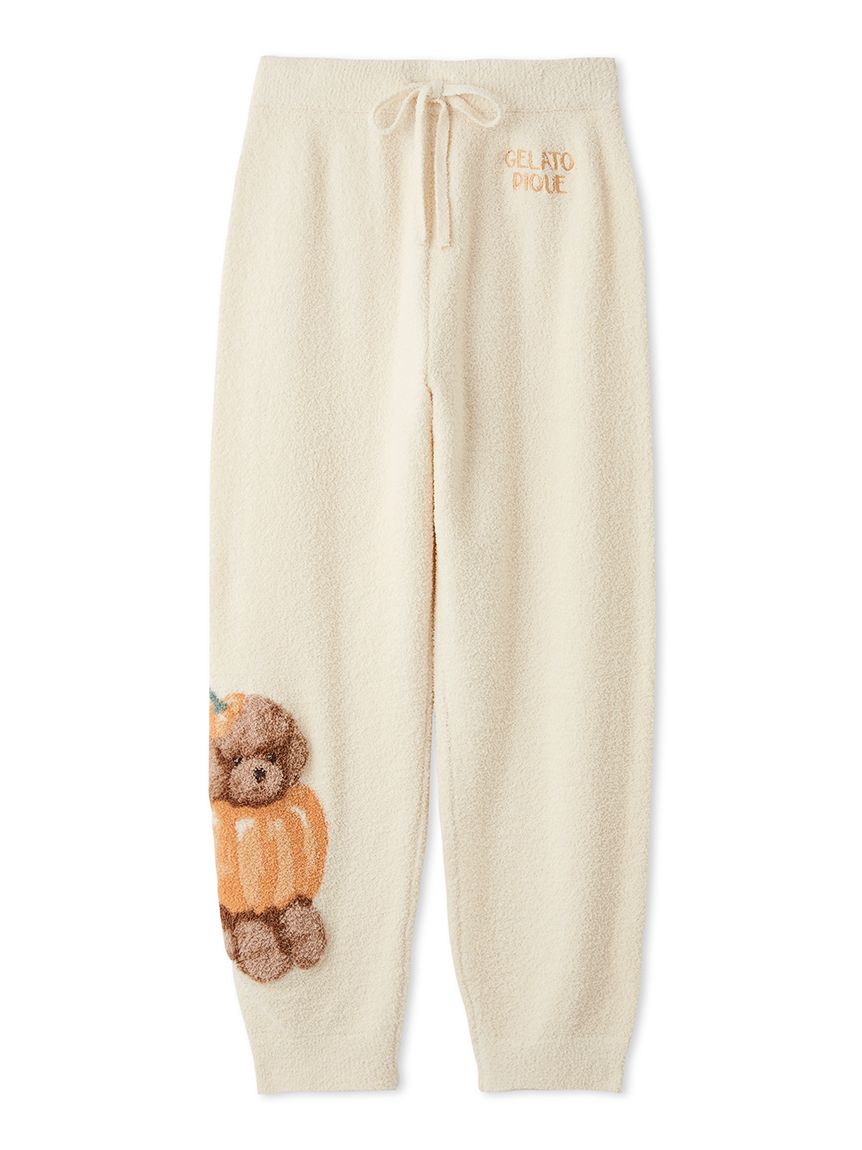 モラビト 極美品✨25AW パフィージャガードパンツ ビジュー スリット HALLOWEEN】ナイトパレードDOGSジャガードロングパンツ(ロングパンツ