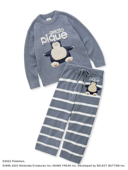 ジェラートピケポケモンスリープベビモコジャガードプルオーバー、ロングパンツ ポケモンスリープ】ベビモコジャガードプルオーバー&ロングパンツ