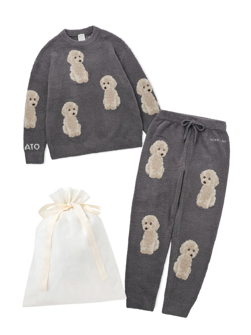 ジェラピケトイプードルジャガードプルオーバー＆トイプードル柄ネル