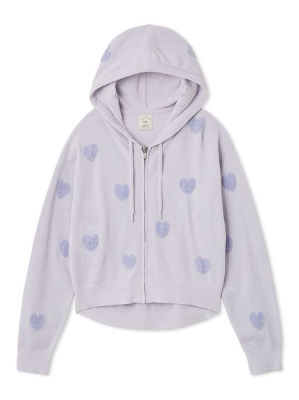 新品 ラッピング 無料 Gelato Pique ハート ニットパーカー ピンク