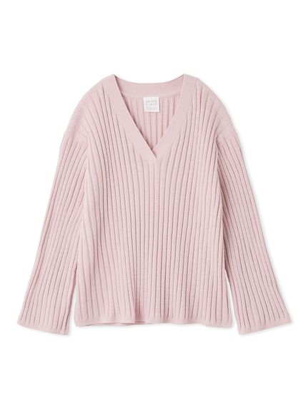 gelatopiqueグレー Vネック フリース パジャマ 上下セット gelatopiqueグレー Vネック フリース パジャマ 上下セット