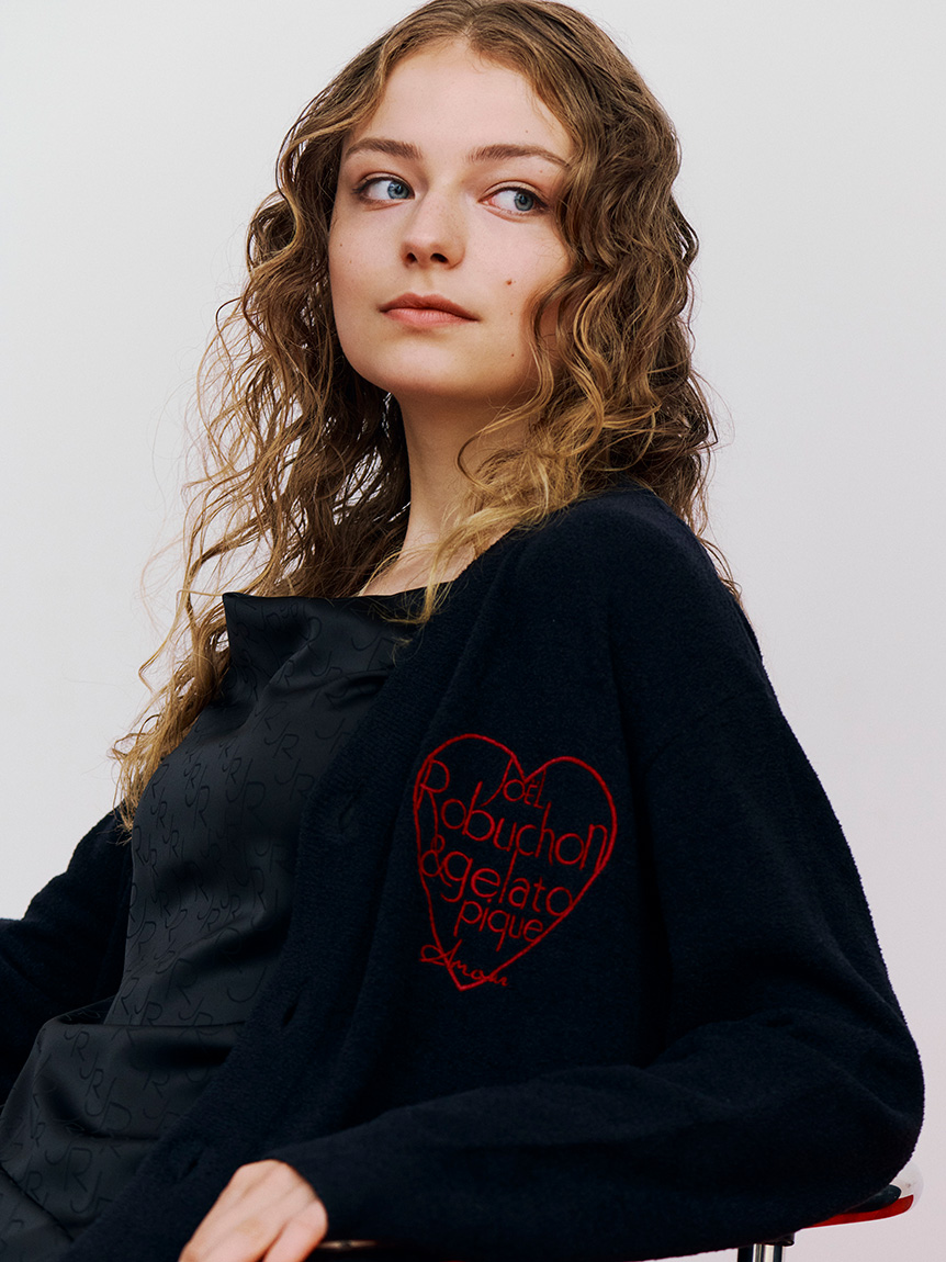 JOEL ROBUCHON】スムーズィーシルクカーディガン(カーディガン