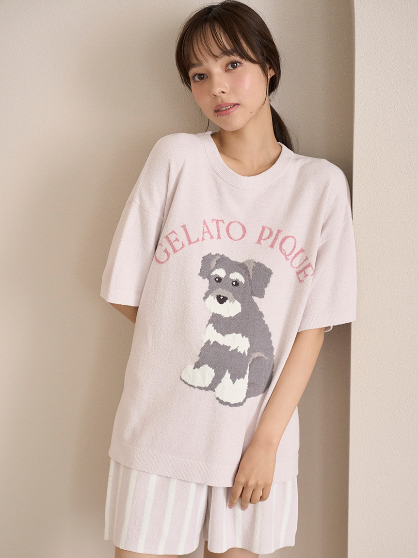 gelato pique CAT ジャガードプルオーバー&ショートパンツSET gelato pique｜あざらしジャガードプルオーバー&ショートパンツ
