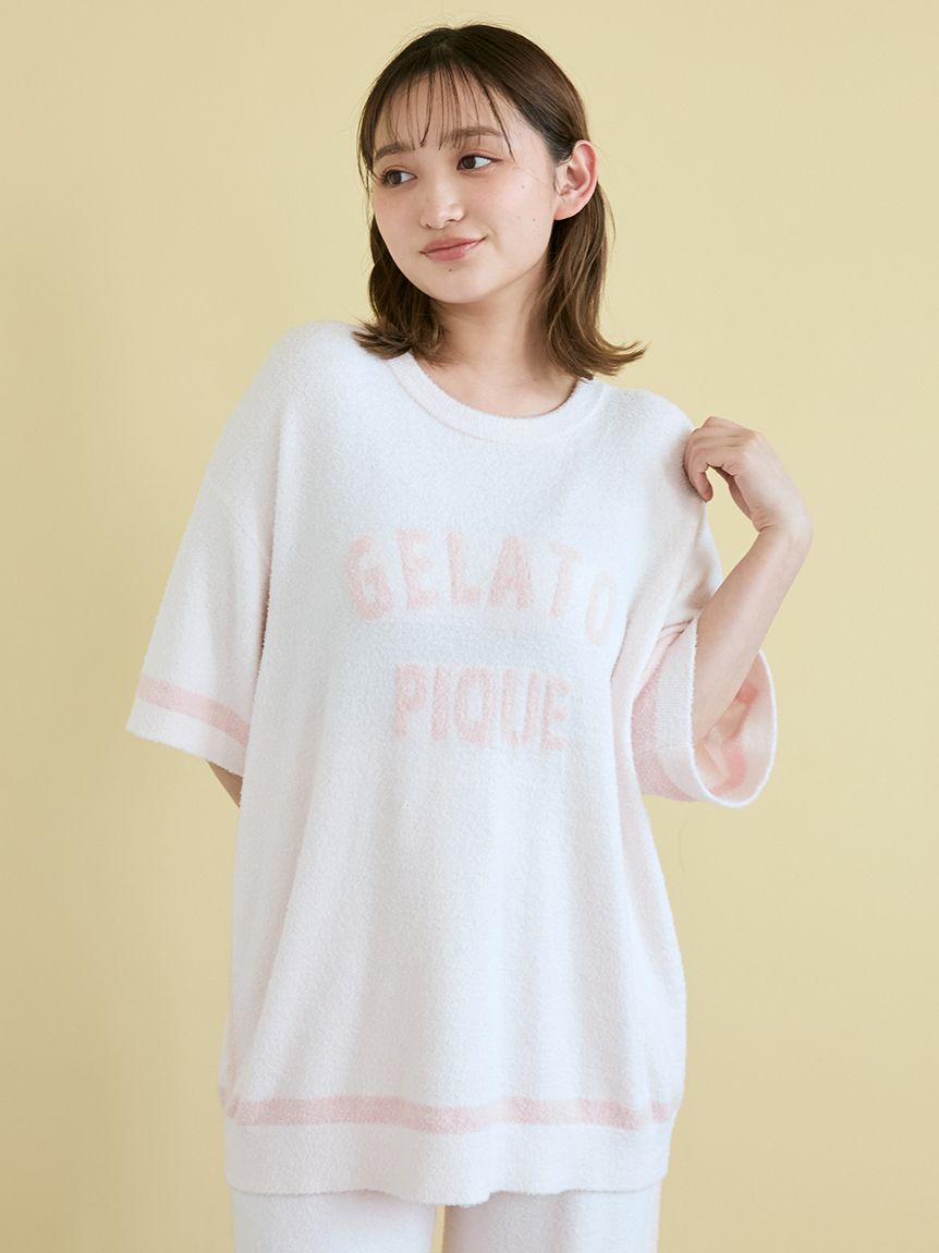 スムーズィートリム半袖プルオーバー(ニットプルオーバー)｜ルーム