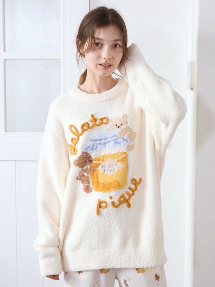 ベビモコはちみつベアジャガードプルオーバー(ニットプル