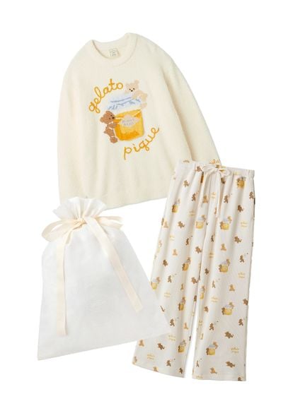 新品　【KIDS】 モチーフジャガードプルオーバー&ロングパンツセット S ONLINE限定】シーズージャガードプルオーバー＆ベビモコロング