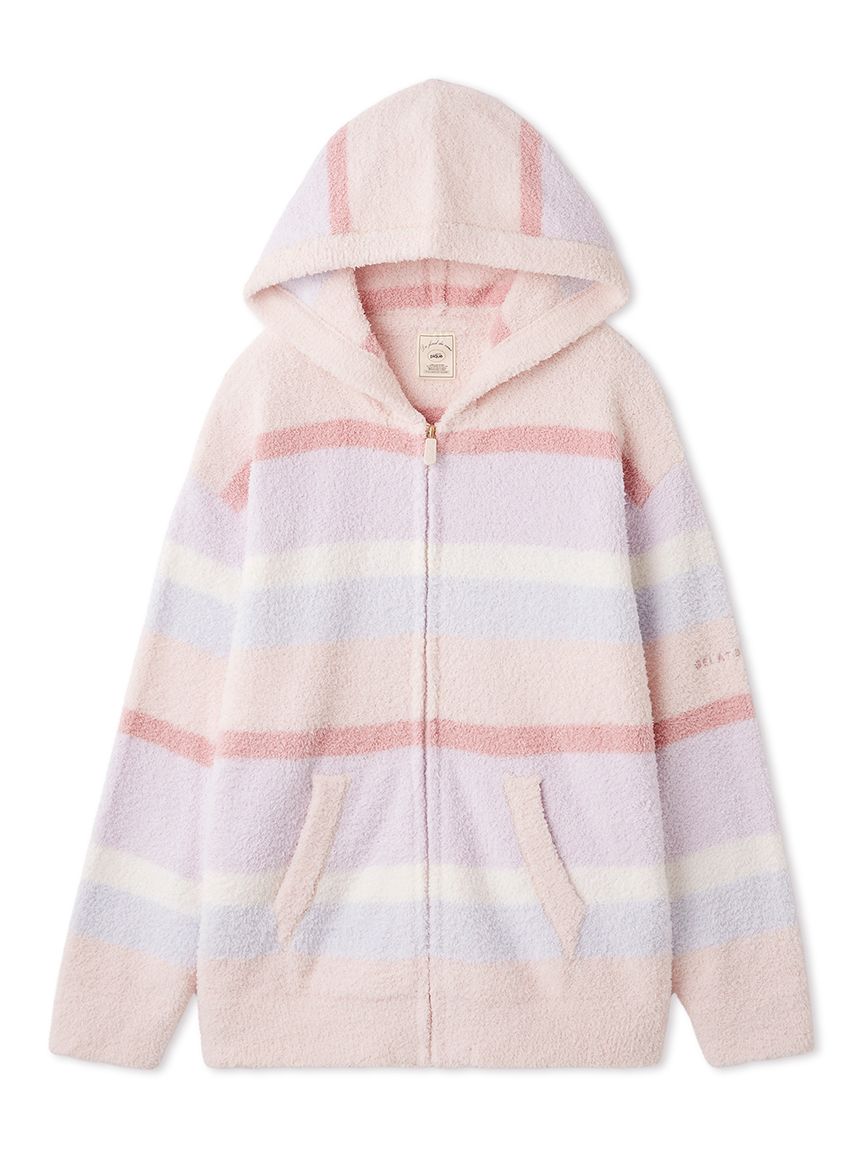 ベビモコカラフルボーダーパーカ(パーカ)｜ルームウェア・パジャマ通販