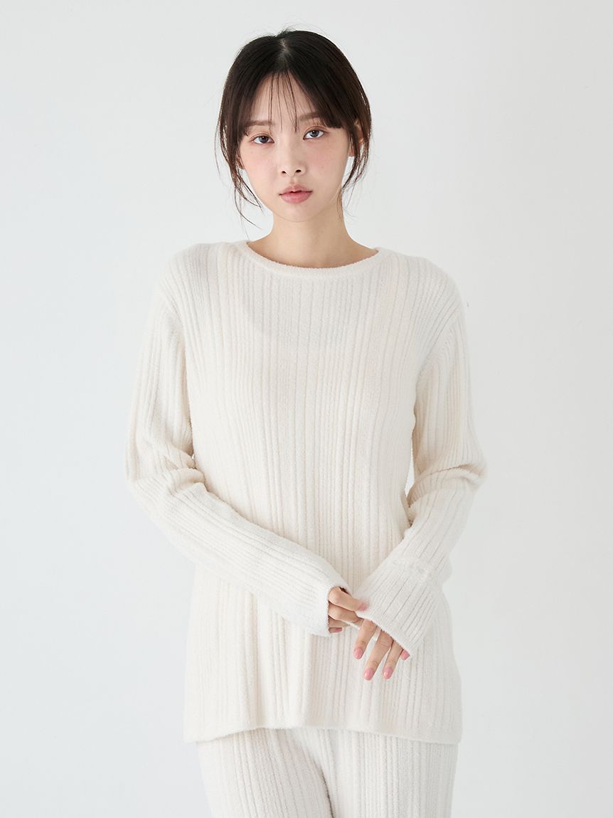 調温スムーズィーランダムリブプルオーバー(ニットプルオーバー