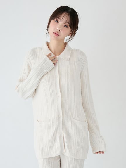 調温スムーズィーランダムリブカーディガン(カーディガン・ガウン