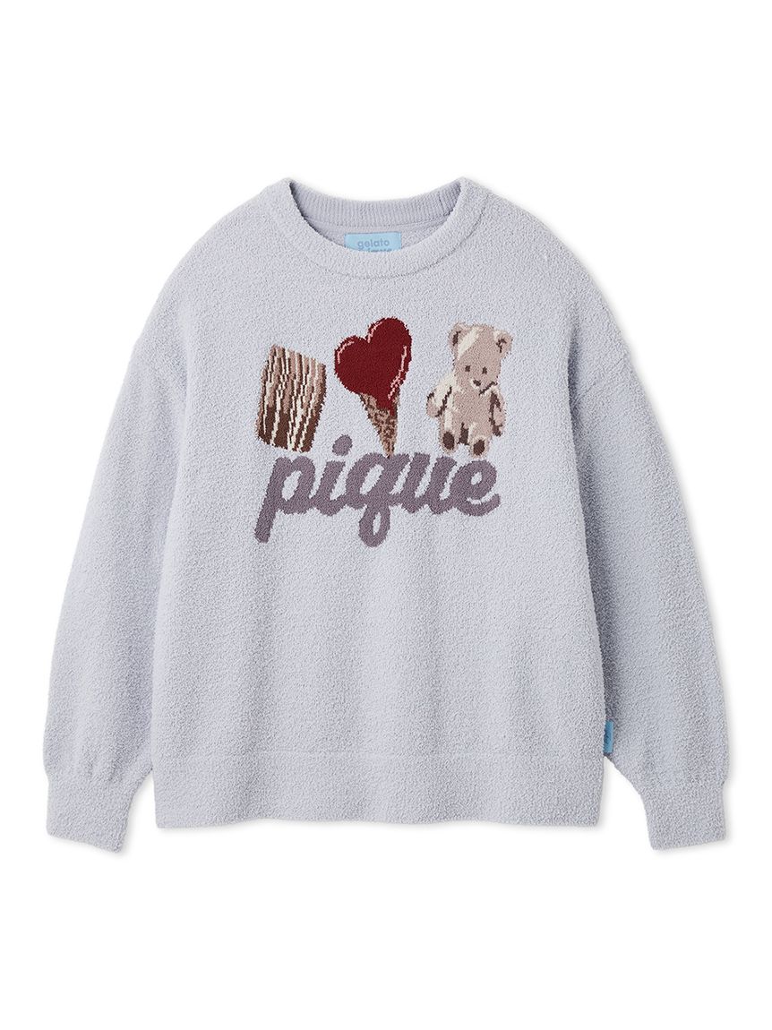 ワンポイントジャガードプルオーバー(ニットプルオーバー)｜ルーム